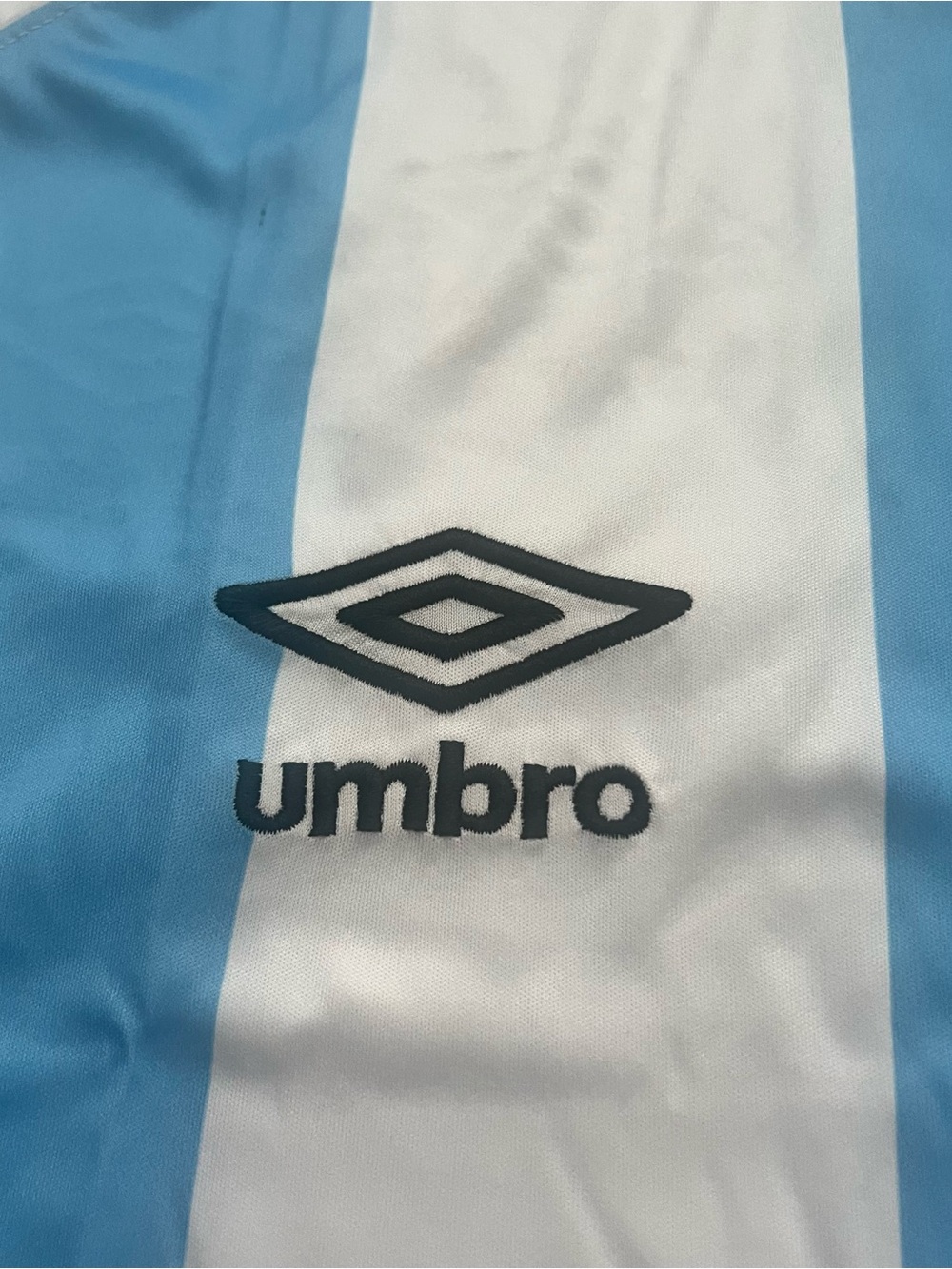 NWT Umbro Argentina Soccer Jersey Mens XL Blue White Checkered World Cup 2026 - Picture 7 of 10